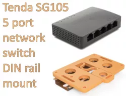 Tenda SG105 Gigabit Ethernet Switch DIN rail mount