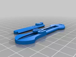 UK shopping trolley key with tension spring and keychain hole