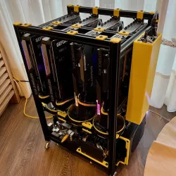 Vertical GPU Mining Rig v3 - Custom Parts 
