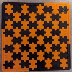 1/4 Puzzle Chess Border