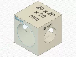 20x20mm Calibration Square with Inner Circles