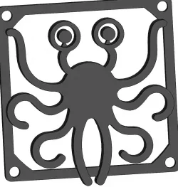  80mm fan grill - Flying Spaghetti Monster (FSM) 