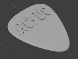 AC DC Guitar Pick