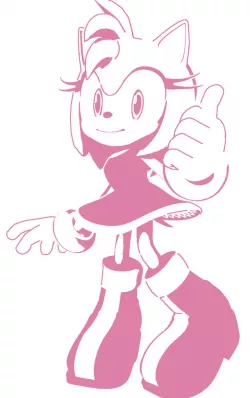 Amy Rose stencil