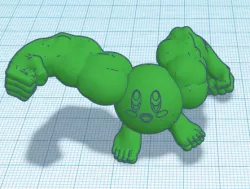 Buff Arms Punching Kirby