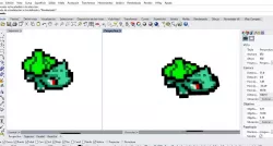 bulbasaur pixel art with stand/ bulbasaur pixel art con soporte