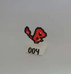 charmander pixel art with stand/ charmander pixel art con soporte
