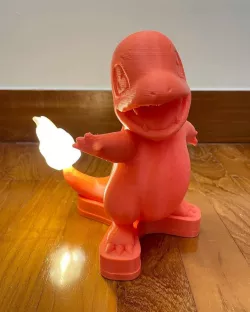 Charmander with glowing flame