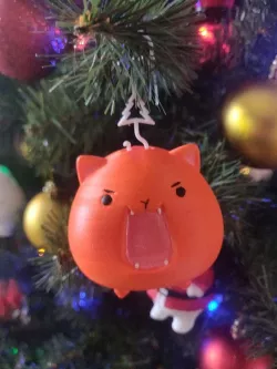 Christmas ornament - cute angry tiger (2022 NY symbol)