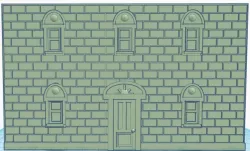 Cinder Block Wall facade  28mm scale