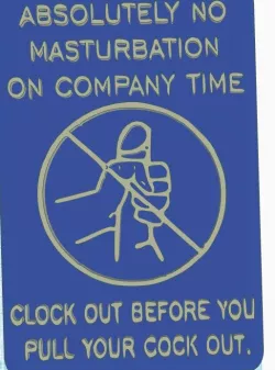 clock out cock out sign