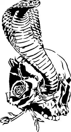 Cobra Skull stencil