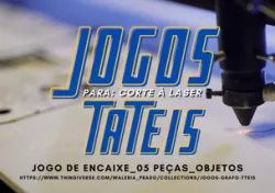 CORTE A LASER - JOGO DE ENCAIXE GRAFO-TÁTIL (5PÇS - BICHOS)