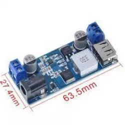 DC 6V 9V 12V 24V a DC 5V 5A Buck Modulo convertitore, 9-36V Step Down a USB 5V Transformer Dual Output Voltage Regulator Board