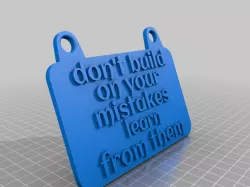 don't build on you mistakes 