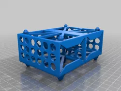 FPV universal 2X LIPO battery bottom case holder + optional support feet