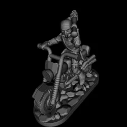 Gang Biker With Bat