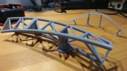 Intamin like tri-lattice rollercoaster track