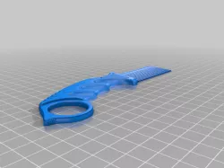Karambit Mustache Comb (Flat Back)