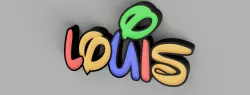 Louis glowing LED Name 3D-Font