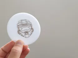 Master Chief Helmet Outline - Laser