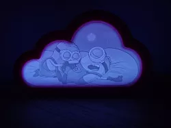 Minions Lithophane for Cloudy little night light