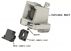 Nozzle Cam Satsana Remix for Ender 3 v2 - 4010 & 5015 fans