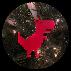 Offline Dinosaur Holiday Ornament 