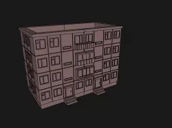 Old soviet building - flower pot