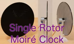 Single Rotor Moiré Clock