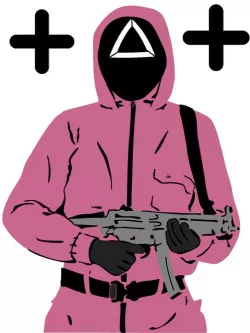 Squid Game 4 layer stencil
