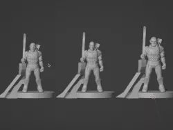 Standing Archer - Human, Orc, & Elf with Average Heights (1/60 Scale)