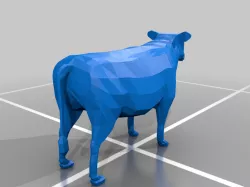 Thomas the low poly Cow figure