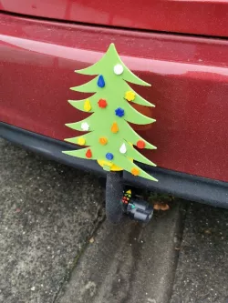 tow bar cover(dia50mm) with Christmas decoration