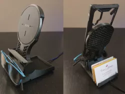 Wireless charging phone stand with glasses holder and business card holder (eono 15w)