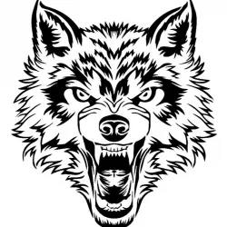 Wolf stencil