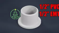 1/2" PVC to 1/2" EMT Bushing