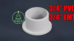 3/4" PVC to 3/4" EMT Bushing