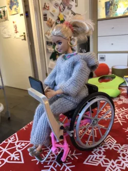 Barbie Wheelchair iPad Mount Communication Aid