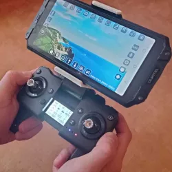 Big smartphone drone transmitter mount