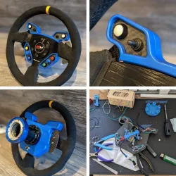 Button Box with integrated Shifters for Motamec Rim