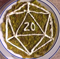 D&D Natural 20 Dice Guacamole Template