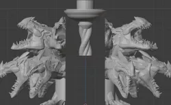 Dragon Candlestick and Incense Cone Burner