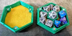 Hex dice box