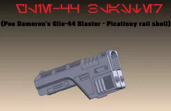 Poe Dameron's Glie-44 Blaster Picatinny mount shell