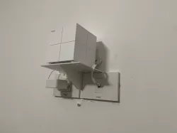 power socket supported shelf