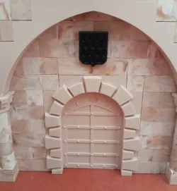 Puerta románica piedras 6x7 con hoja