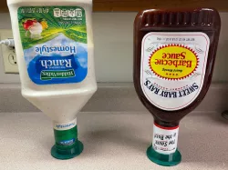 Ranch and BBQ Bottle upside down holder