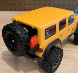 SCX24 Jeep Spare Tire Mount with Gas Can Holders