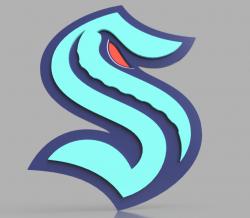 seattle kraken logo printable 3D Models | Page 1 | STLFinder